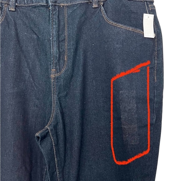 Women's High Waisted Blue Jeans Junior Size 19 - Picture 4 of 5